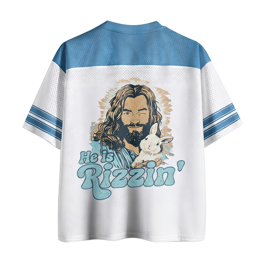 Baddiecat Jesus And Rabbit Christian Faith Mesh Jersey