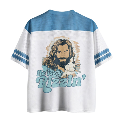 Baddiecat Jesus And Rabbit Christian Faith Mesh Jersey