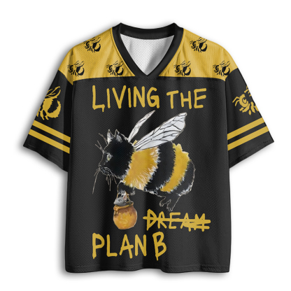 Baddiecat Funny Bee Cat Mesh Jersey