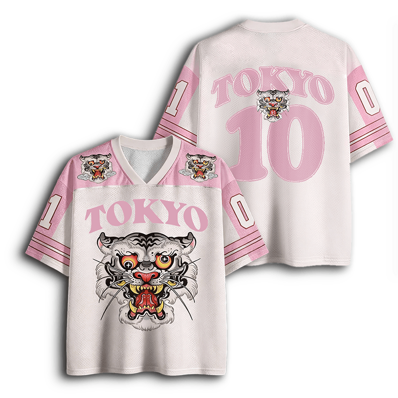 Baddiecat Japanese Style Tiger Tokyo Mesh Jersey