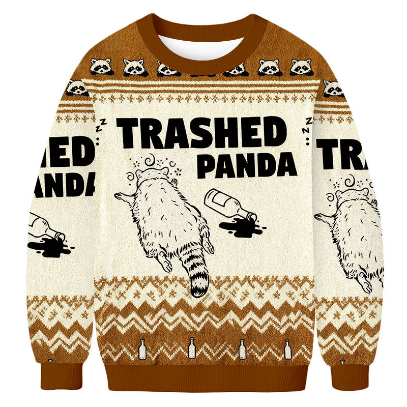 Baddiecat Drunk Raccoon Trash Panda Ugly Sweatshirt