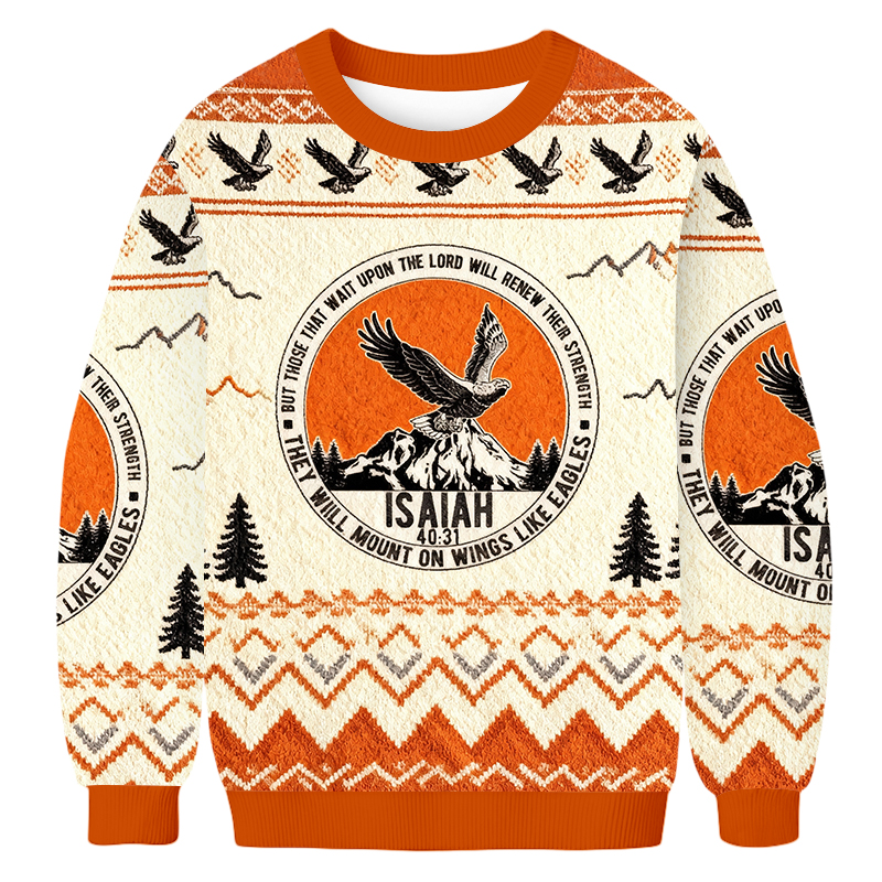 Baddiecat Isaiah 40:31 Christian Bible Verse Ugly Sweatshirt