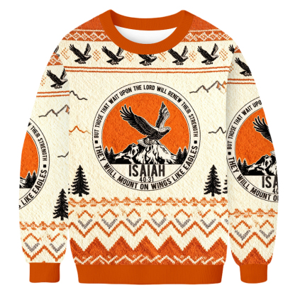 Baddiecat Isaiah 40:31 Christian Bible Verse Ugly Sweatshirt