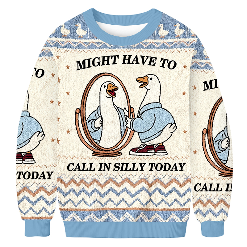 Baddiecat Funny Silly Goose Ugly Sweatshirt