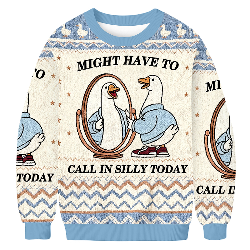 Baddiecat Funny Silly Goose Ugly Sweatshirt