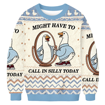 Baddiecat Funny Silly Goose Ugly Sweatshirt