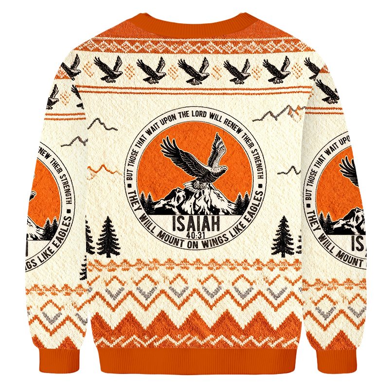 Baddiecat Isaiah 40:31 Christian Bible Verse Ugly Sweatshirt