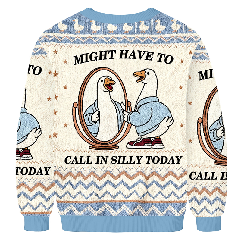 Baddiecat Funny Silly Goose Ugly Sweatshirt