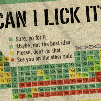 Baddiecat Can I Lick It Periodic Table Christmas Ugly Sweatshirt