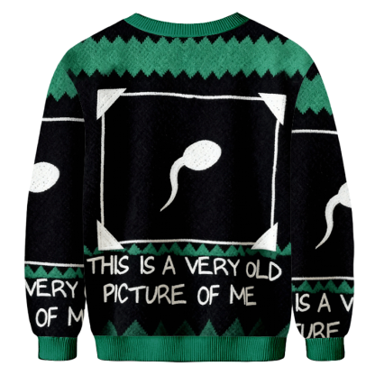 Baddiecat This Is A Very Old Picture Of Me Christmas Ugly Sweatshirt