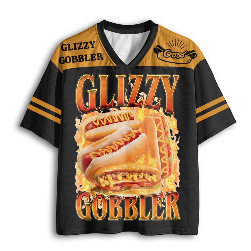 Baddiecat Glizzy Gobbler Hot Dog Mesh Jersey
