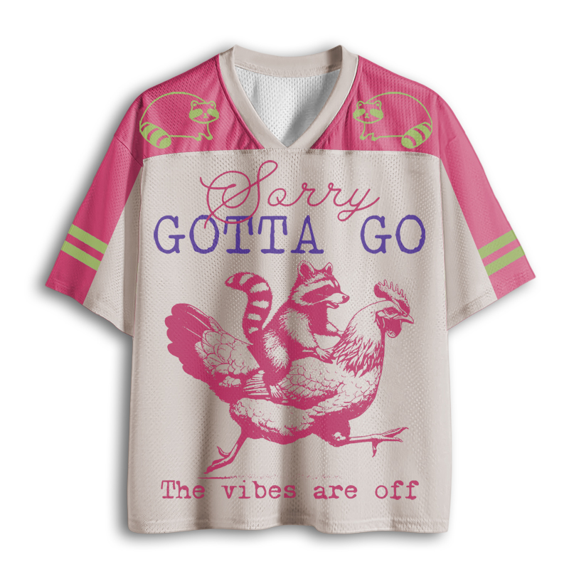 Baddiecat Sorry Gotta Go The Vibes Are Off Mesh Jersey
