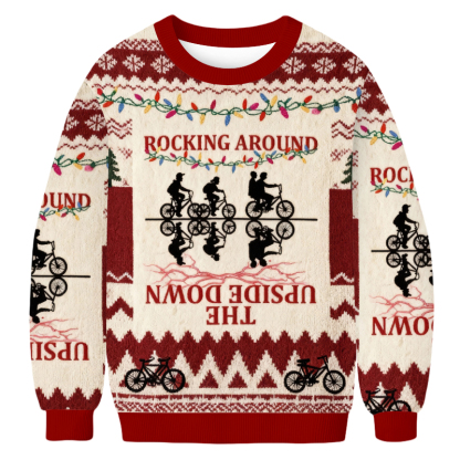 Baddiecat Rocking Around The Upside Down Ugly Sweatshirt