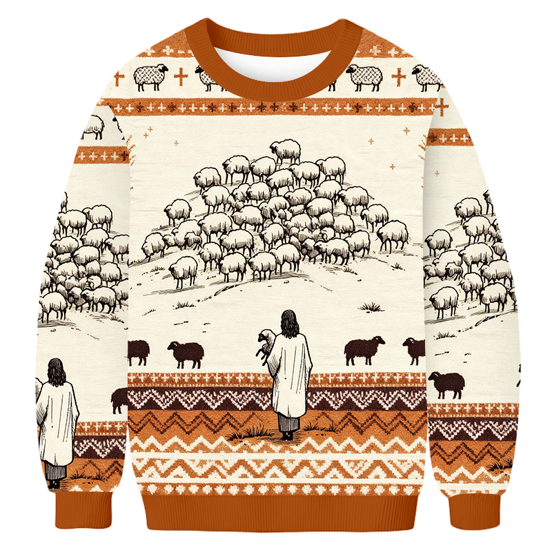 Baddiecat Jesus The Lost Sheep Ugly Sweatshirt