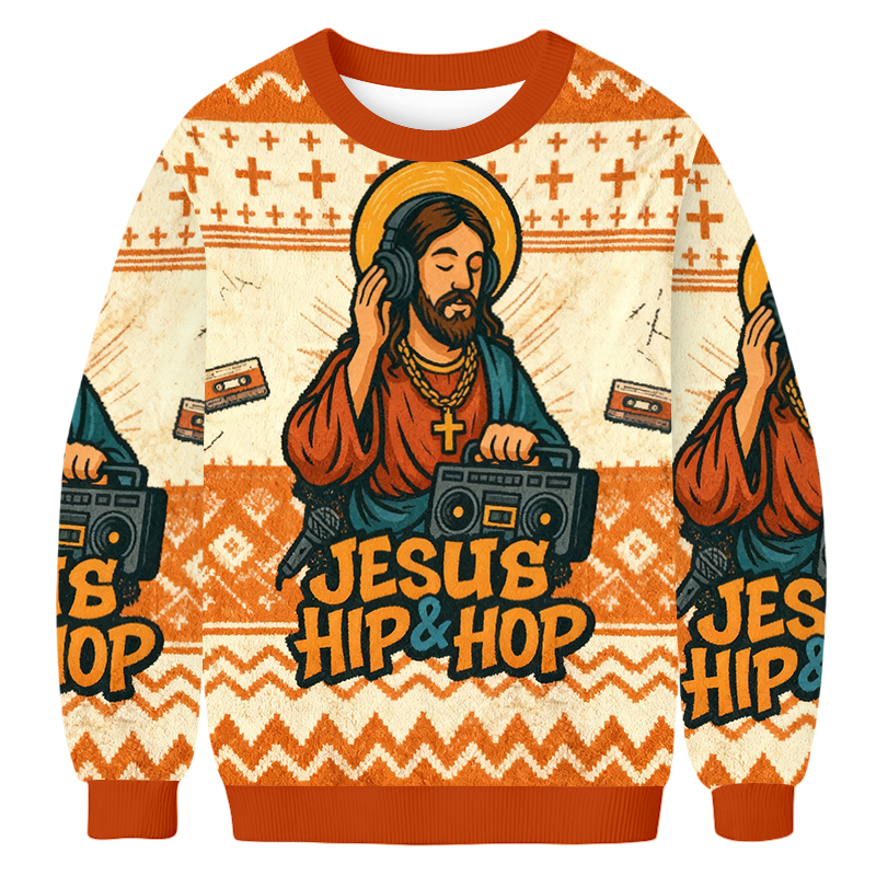Baddiecat Jesus Hip Hop Ugly Sweatshirt