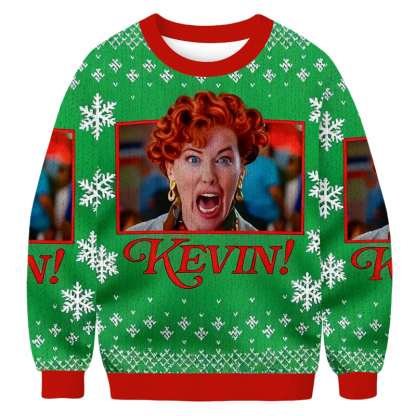 Baddiecat Kevin Christmas Ugly Sweatshirt