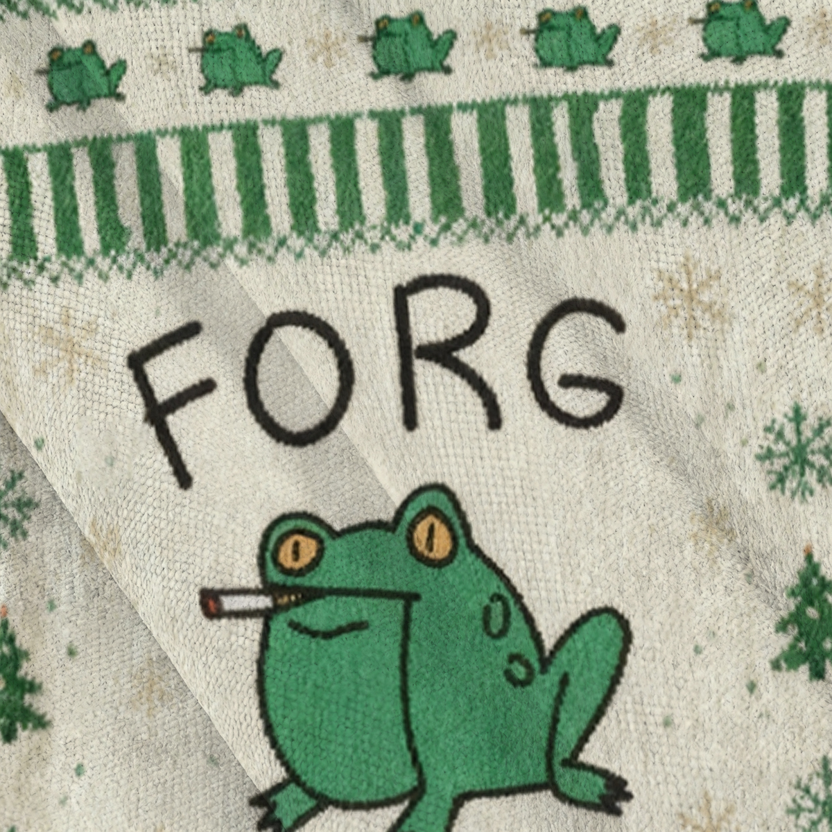 Baddiecat FORG Smoking Meme Christmas Ugly Sweatshirt