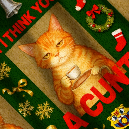 Baddiecatbut I Think You're A Cunt Christmas Ugly Sweatshirt