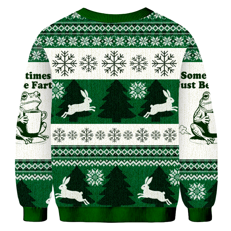 Baddiecat Sometimes I Just Be Fartin Christmas Ugly Sweatshirt