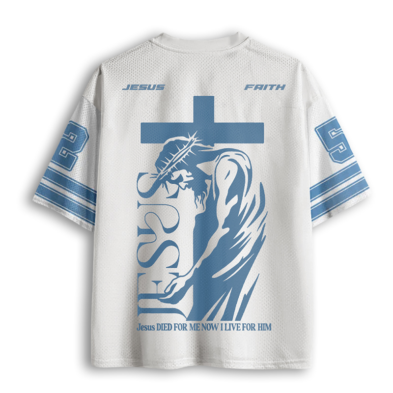 Baddiecat Jesus Died For Me Now I Live For Him Mesh Jersey
