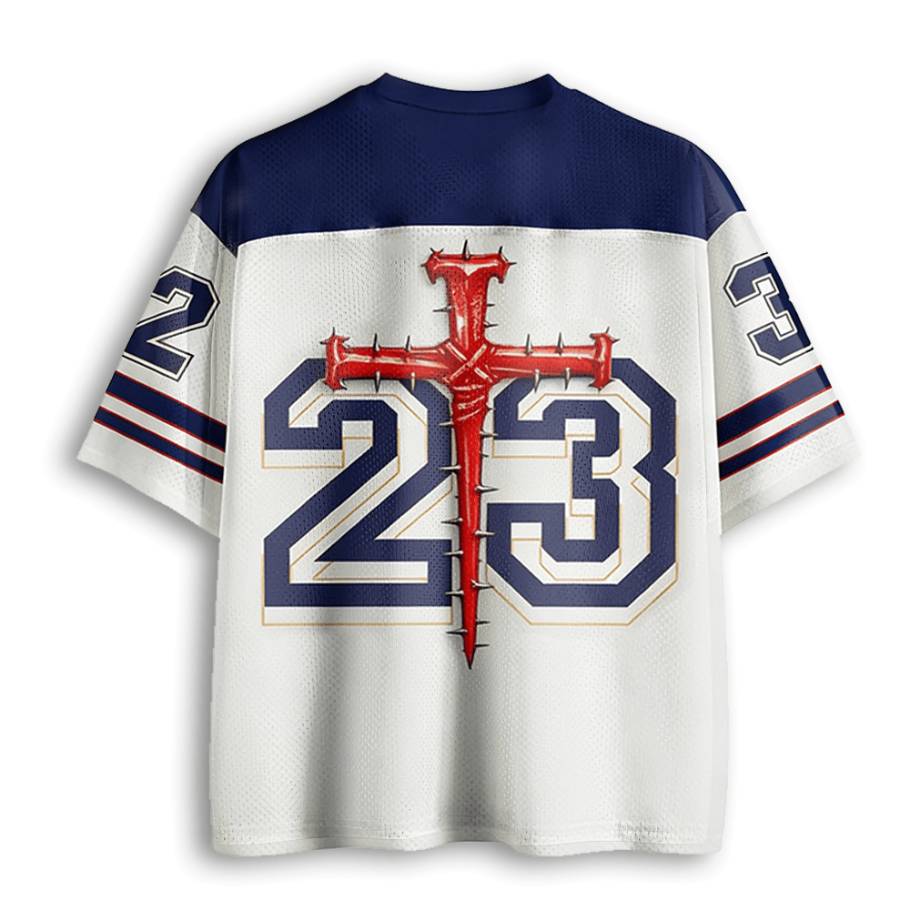 Baddiecat Cross Christian Faith Mesh Jersey