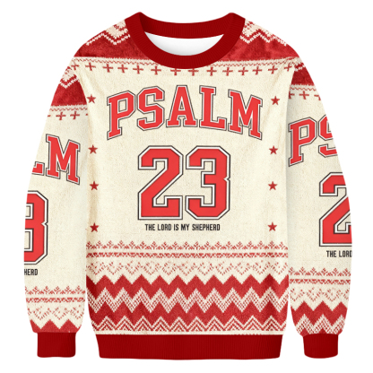 Baddiecat Psalm 23 Christian Ugly Sweatshirt