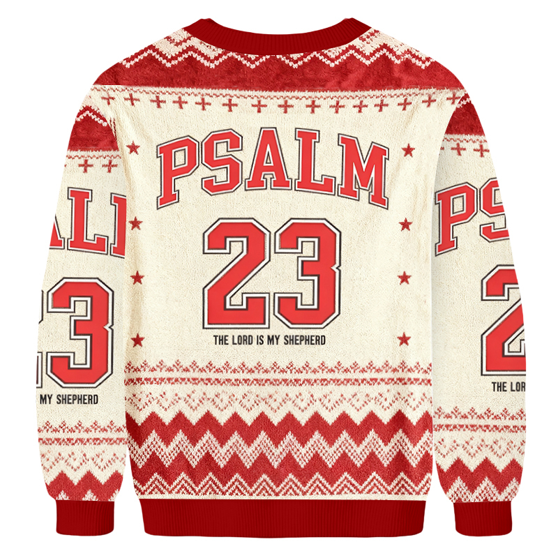 Baddiecat Psalm 23 Christian Ugly Sweatshirt