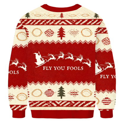 Baddiecat LOTR Fly You Fools Funny Christmas Ugly Sweatshirt