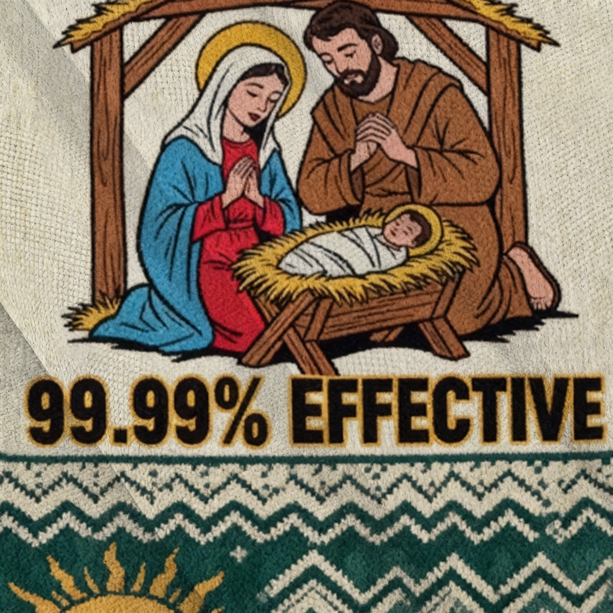 Baddiecat Jesus Abstinence Is 99.99% Effective Ugly Sweatshirt