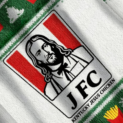 Baddiecat Jfc Kentucky Jesus Chicken Christmas Ugly Sweatshirt