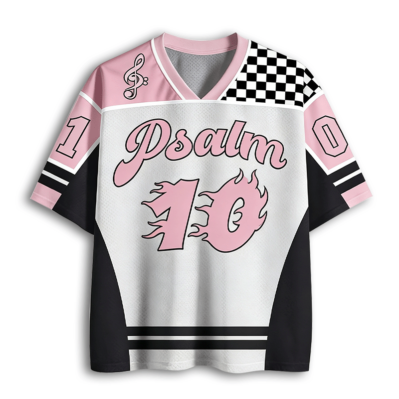 Baddiecat Christian Faith Psalm Mesh Jersey