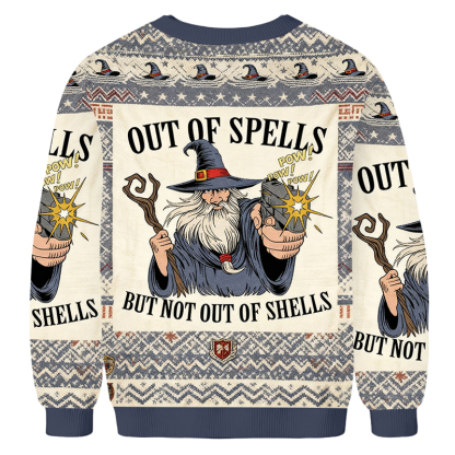 Baddiecat Out Of Spells But Not Out Of Shells Ugly Sweatshirt