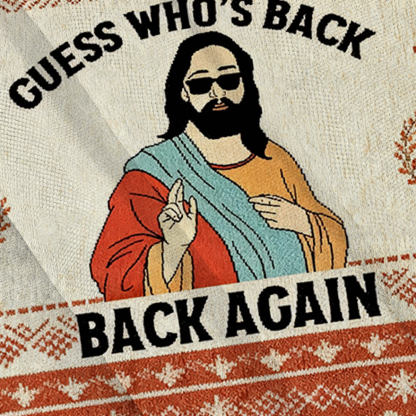 Baddiecat Jesus Guess Who's Back Again Ugly Sweatshirt