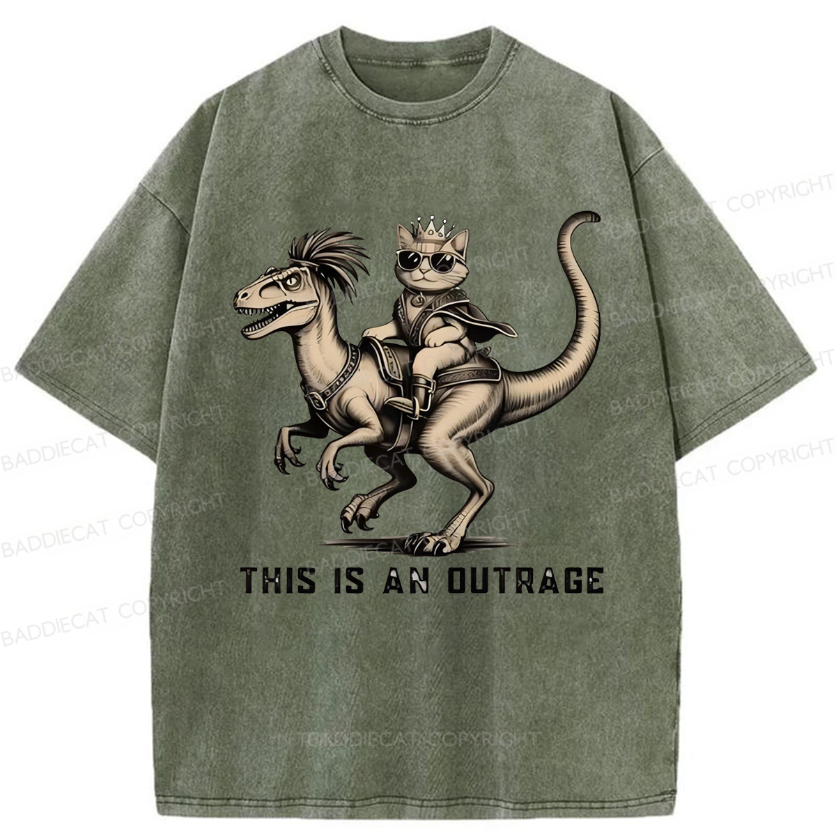 Baddiecat Princess Donut and Mongo Washed T-shirt