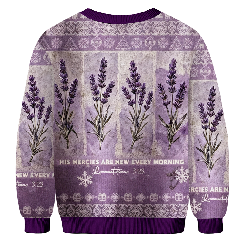 Baddiecat His Mercies Are New Every Morning Christmas Ugly Sweatshirt