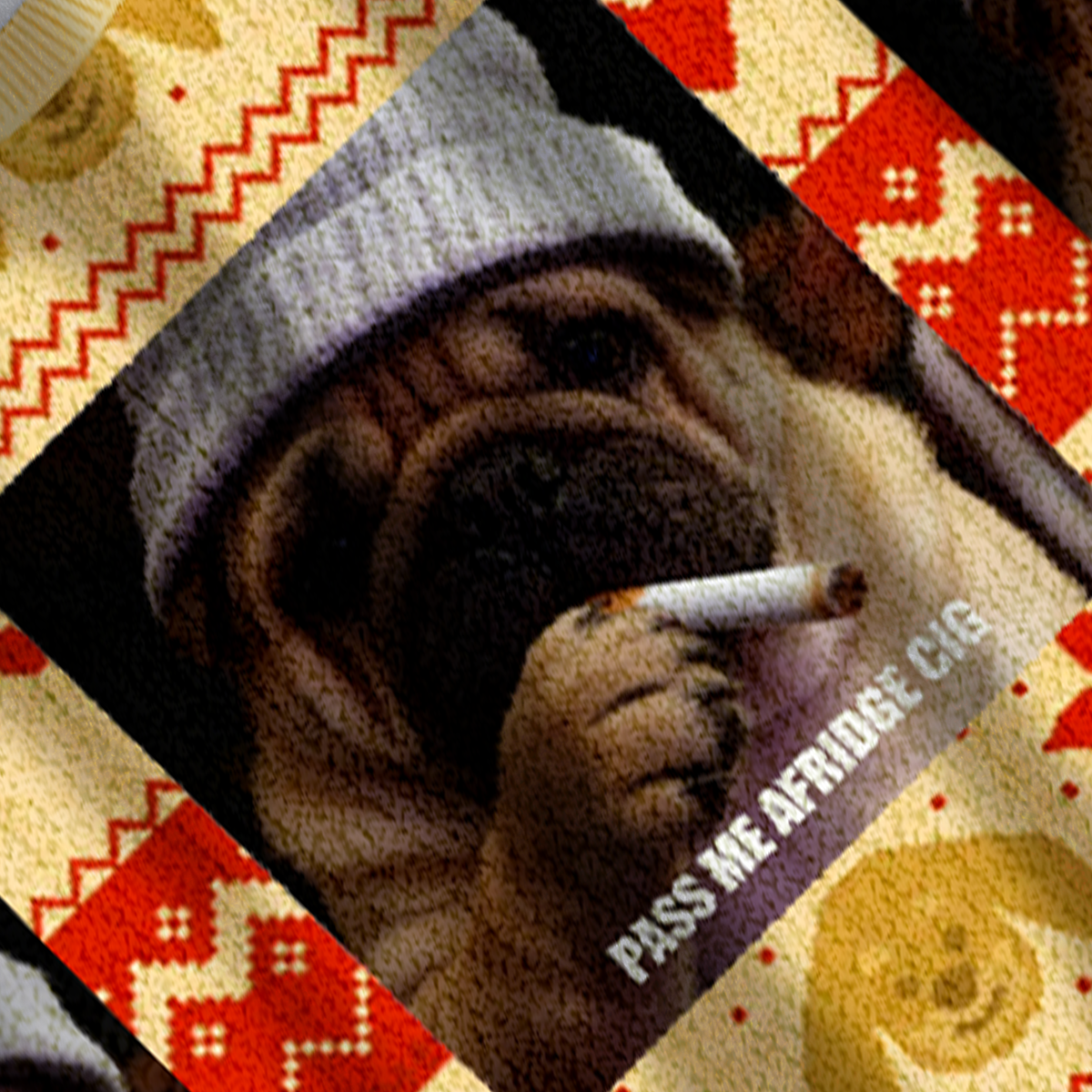 Baddiecat Pass Me A Fridge Cig Christmas Ugly Sweatshirt