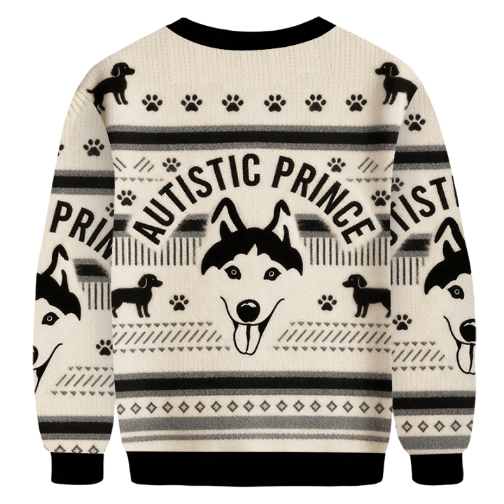 Baddiecat The Husky Funny Meme  Autistic Prince Ugly Sweatshirt