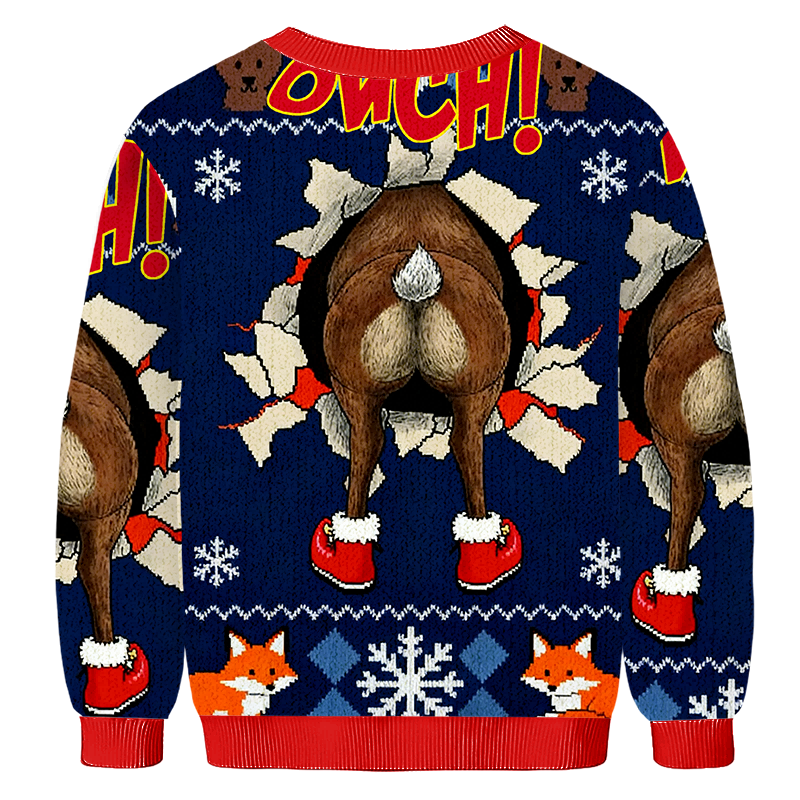 Baddiecat Onch Deer Christmas Ugly Sweatshirt