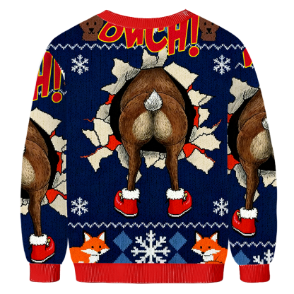 Baddiecat Onch Deer Christmas Ugly Sweatshirt