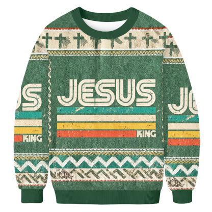 Baddiecat Jesus Is King Ugly Sweatshirt