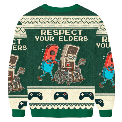 Baddiecat Respect Your Elders Ugly Sweatshirt