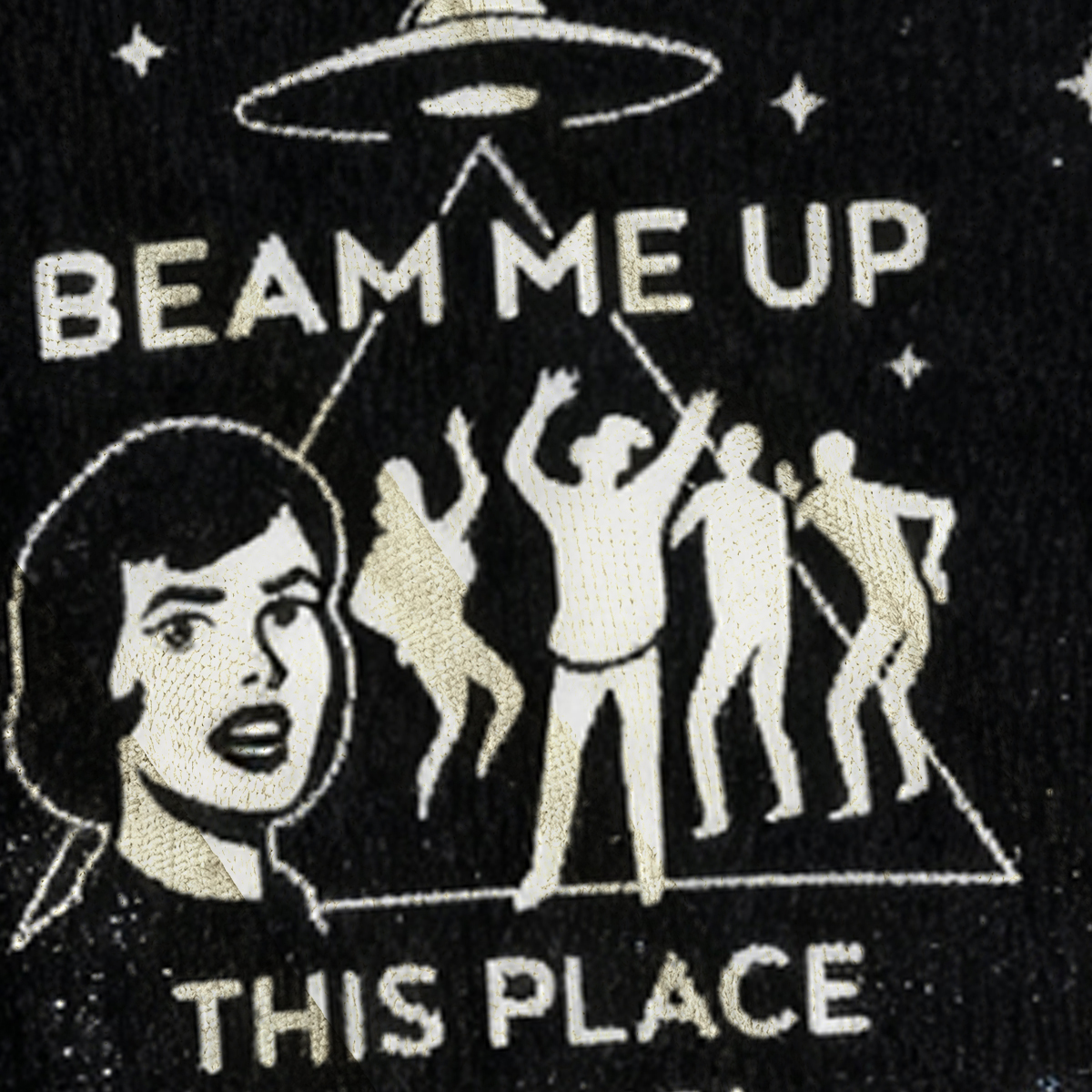 Baddiecat Beam Me Up This Place Sucks Christmas Ugly Sweatshirt