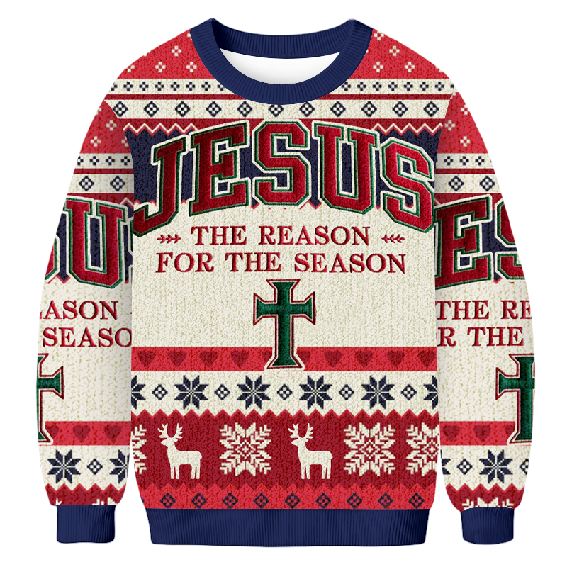 Baddiecat Jesus Christmas Ugly Sweatshirt