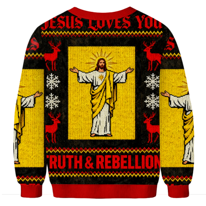 Baddiecat Truth & Rebellion Christmas Ugly Sweatshirt