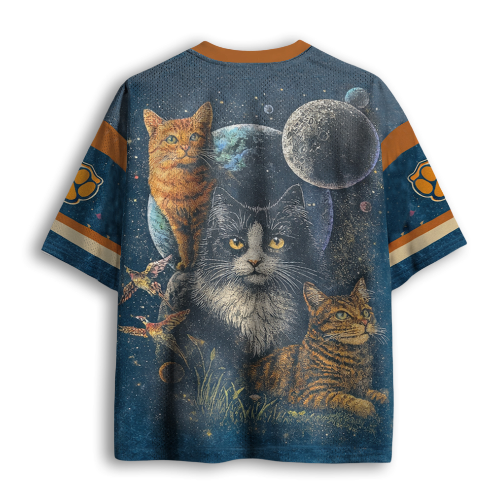 Baddiecat Galaxy Cosmic Cats Mesh Jersey