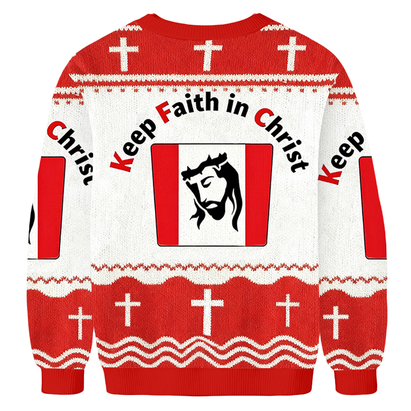 Baddiecat Keep Faith In Christ Ugly Sweatshirt