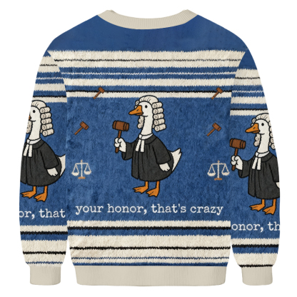 Baddiecat Goose Lawyer Christmas Ugly Sweatshirt