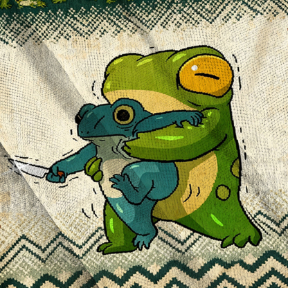 Baddiecat Holding Little Frog Ugly Sweatshirt