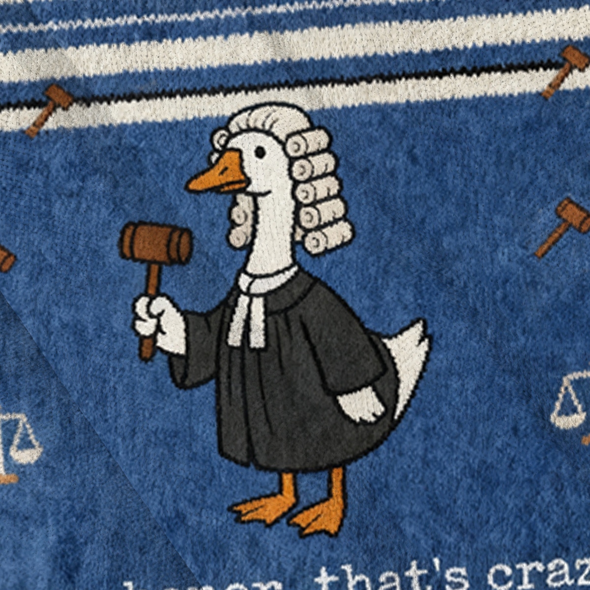 Baddiecat Goose Lawyer Christmas Ugly Sweatshirt