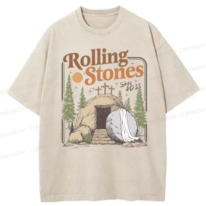 Baddiecat Rolling Christian Washed T-shirt